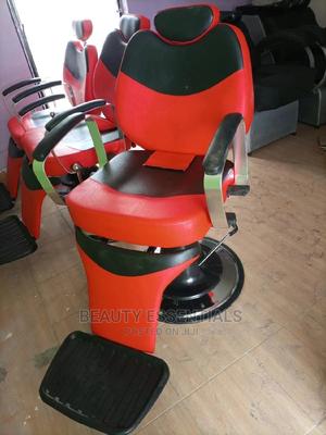 Executive Barber Chair Black Red - thumbnail 2