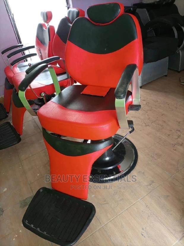 Executive Barber Chair Black Red - main view