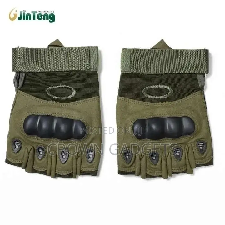 Military Tactical Fingerless Motorcycle Hard Knuckle Half