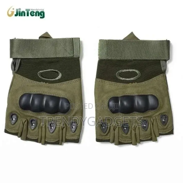 Military Tactical Fingerless Motorcycle Hard Knuckle Half