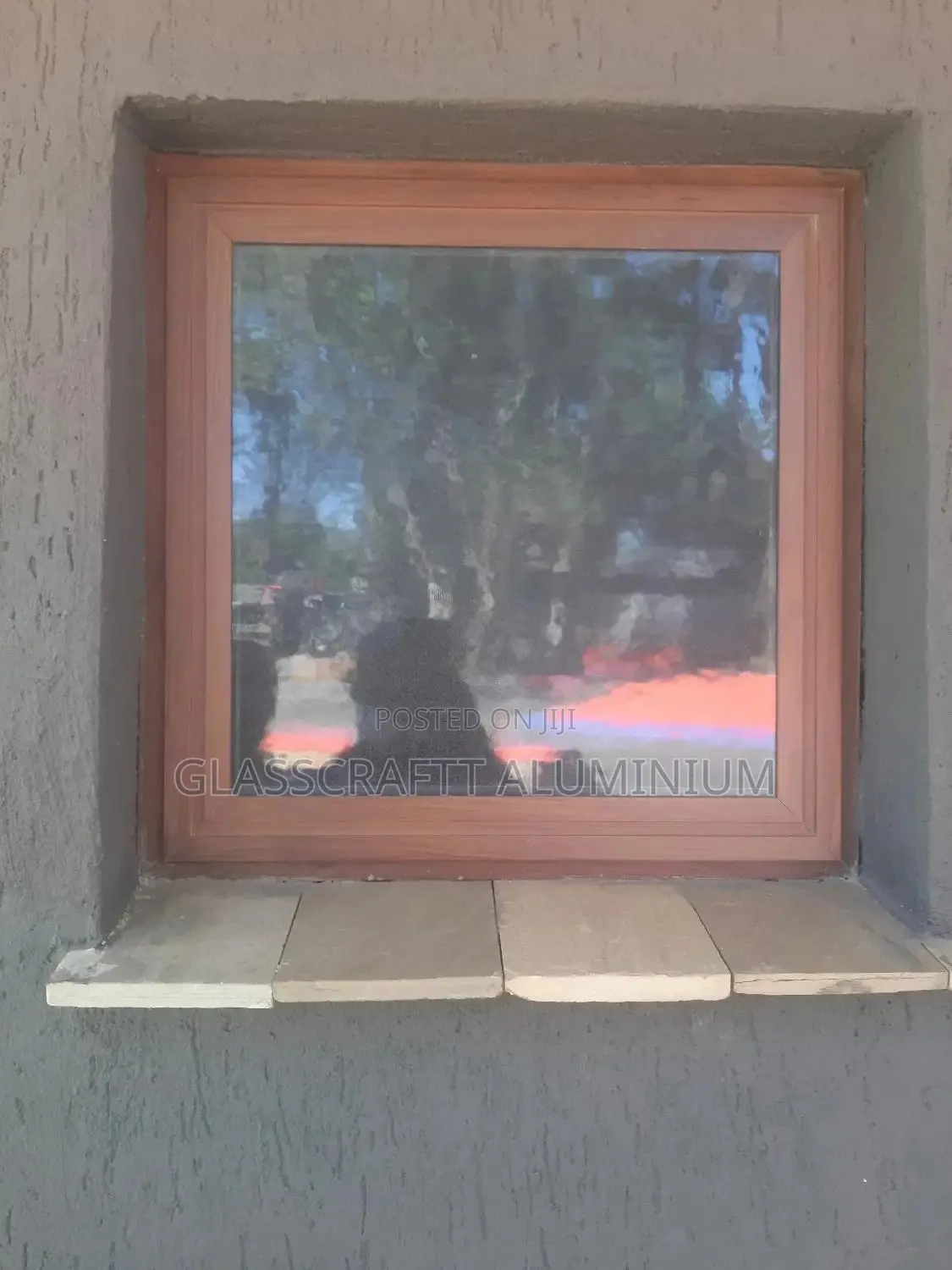 Wood Finish Aluminium Casement