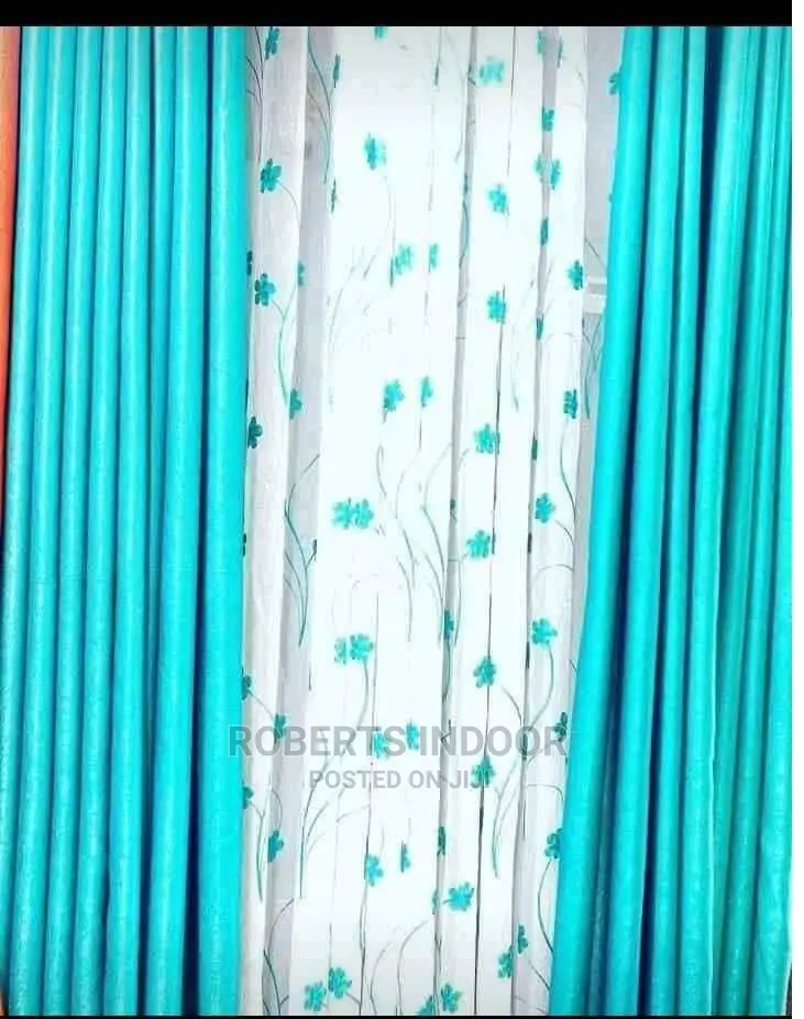 Turquoise Elegant House Curtain