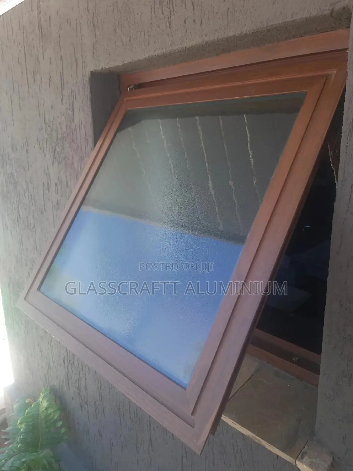 Wood Finish Aluminium Casement