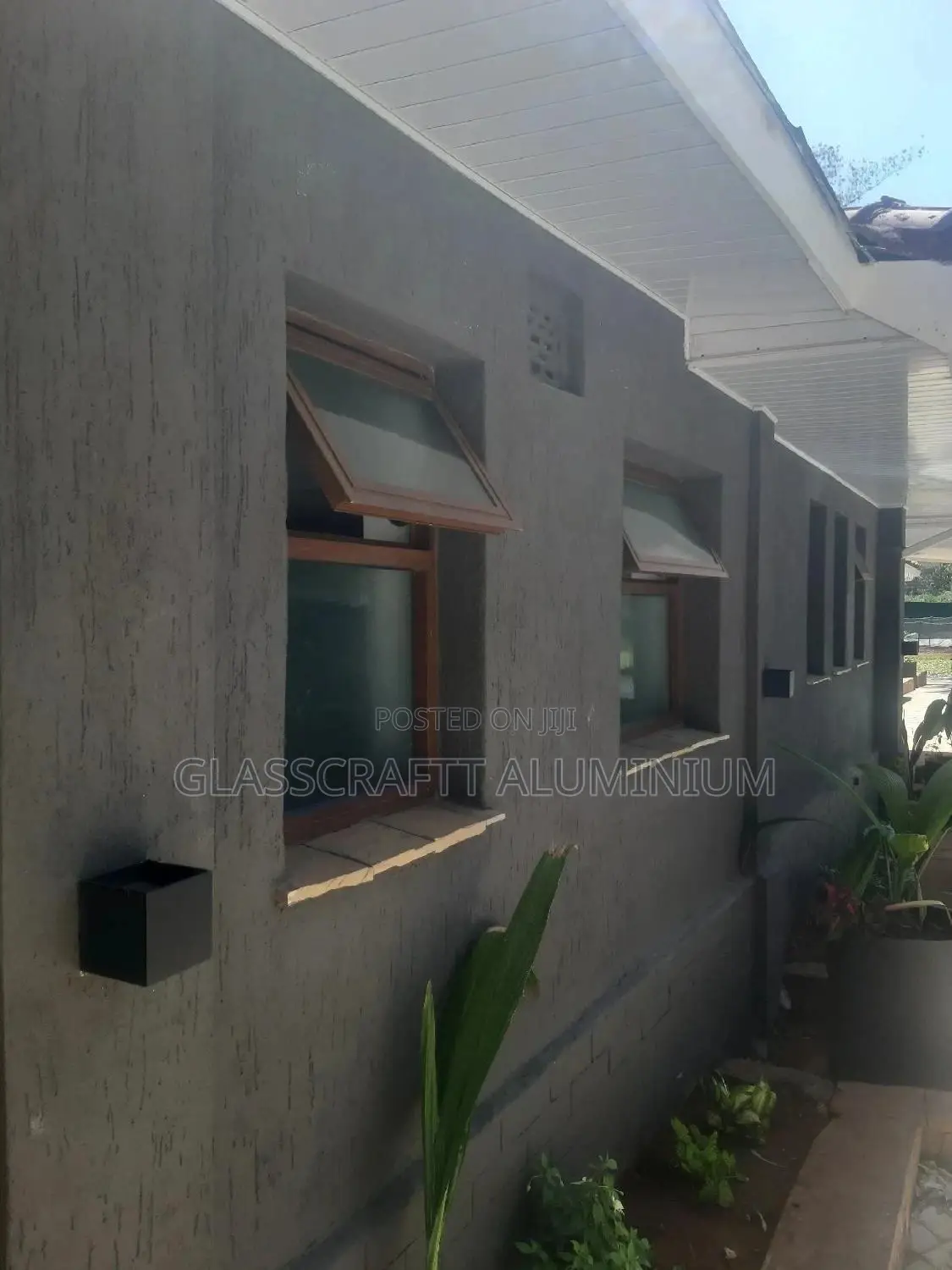 Wood Finish Aluminium Casement