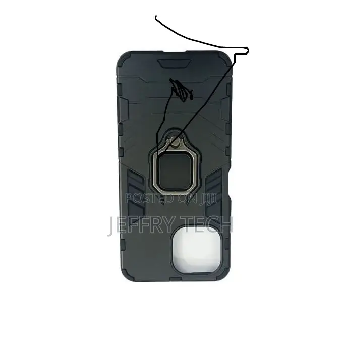 Phone Case With Finger Holder for Xiaomi Mi 11 Lite - BLACK