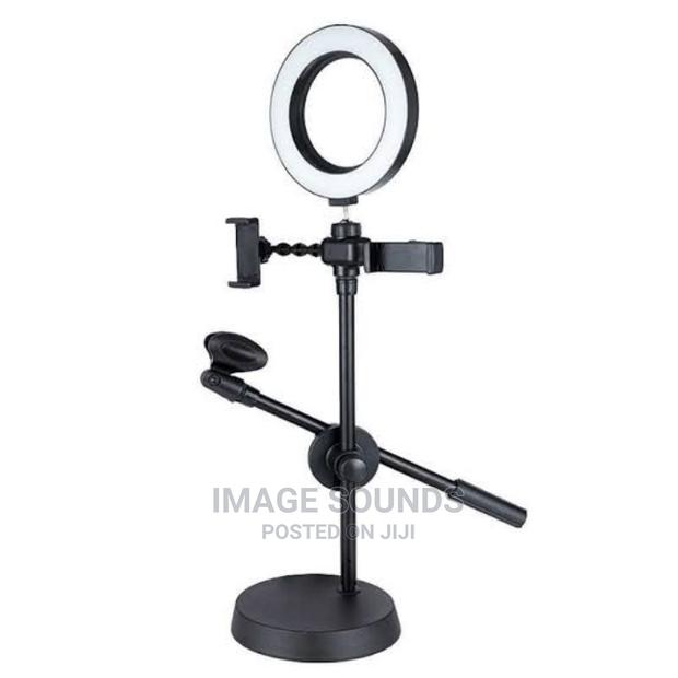 Table Ring Light With Phone and Mic Holder - main view