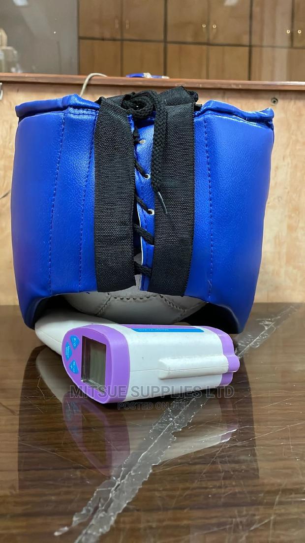Sparo Leather Boxing Head Guard- Blue - thumbnail 3