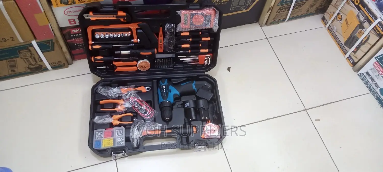Brand New Toolkit With a Drill and Multimeter