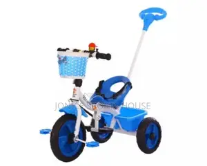 Tricycle With a Push Bar