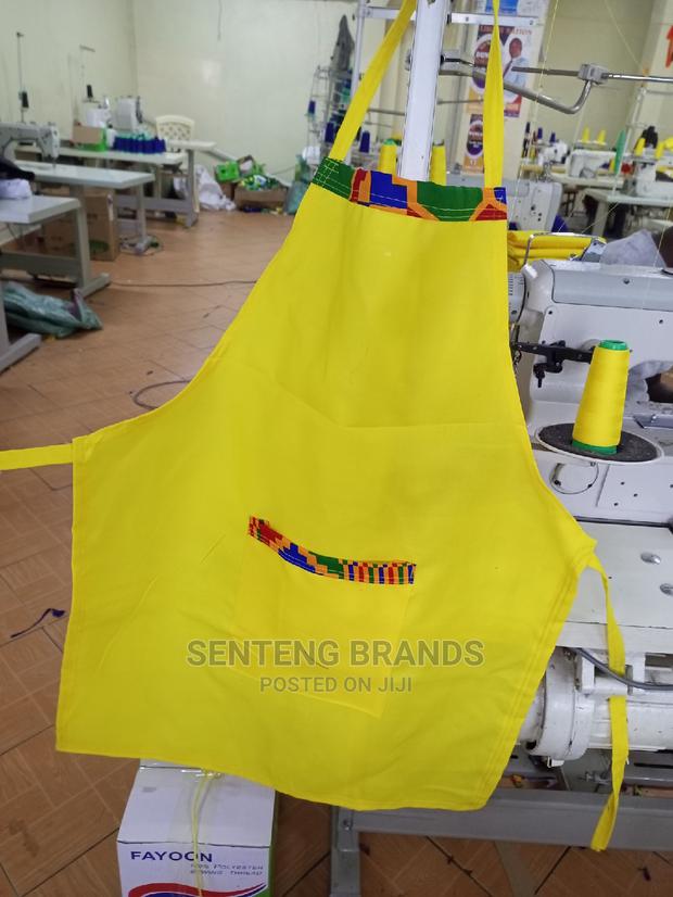 Kitenge Yellow Kitchen Aprons. - main view