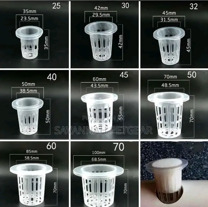 Mesh Net Cups for Hydroponic Vegetable Growing