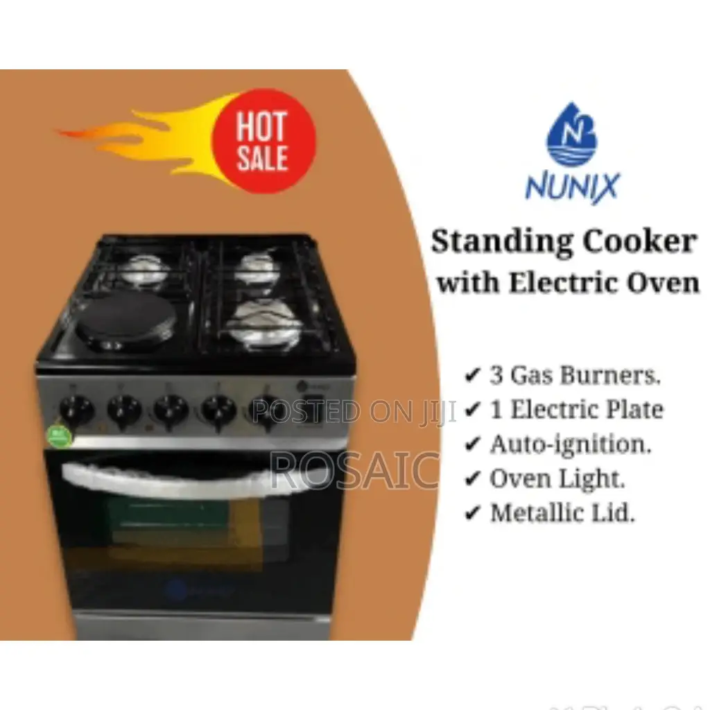 Nunix Standing Cooker With Electric Oven