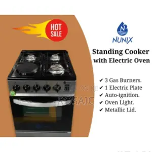 Nunix Standing Cooker With Electric Oven