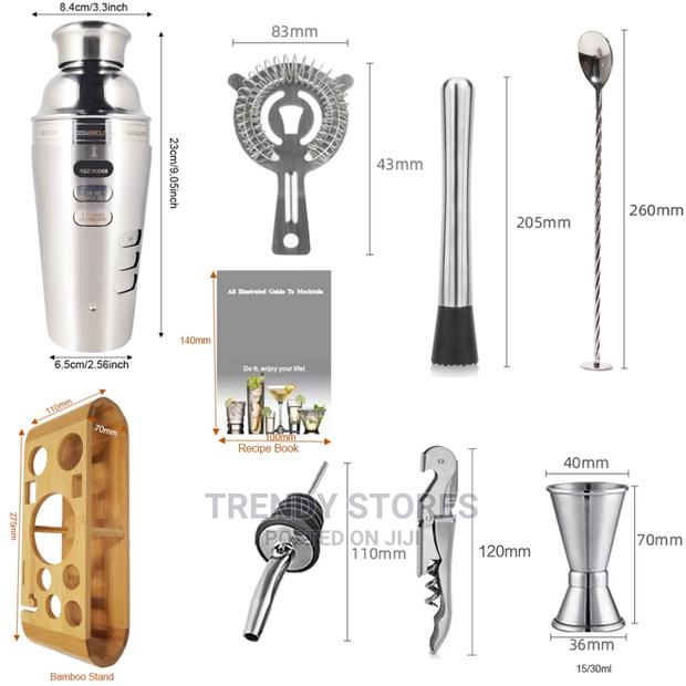 750ML Boston Cocktail Shaker Bar Tools Set - thumbnail 3