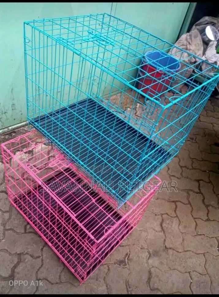 Heavy Duty Metallic Dog Cage - Small (46.5×30.5×39cm)