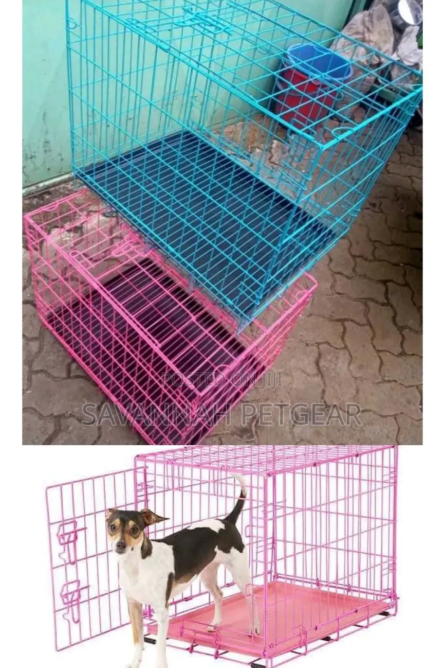 Heavy Duty Metallic Dog Cage - Small (46.5×30.5×39cm)