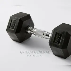 Hexagon Dumbbells Rubber Coated-5kg Single Hand