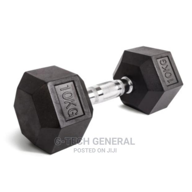 Hexagonal Dumbbells 10kg Single Hand - main view