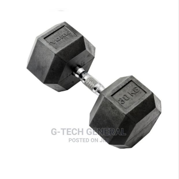 High Quality 30kg Hexagonal Dumbbells