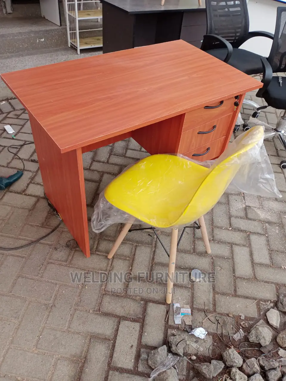 Office Desk and Eames Chairs