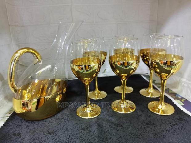 Wine Decanter/Golden Wine Decanter and Wine Glass - thumbnail 3