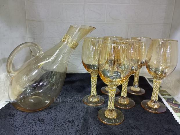 Wine Decanter/Golden Wine Decanter and Wine Glass - thumbnail 2