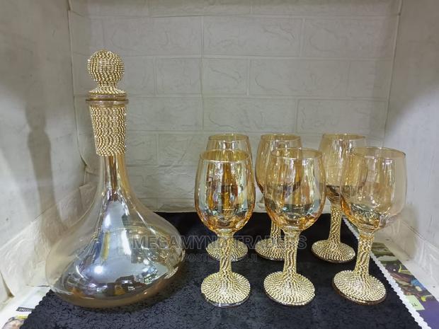 Wine Decanter/Golden Wine Decanter and Wine Glass - thumbnail 4