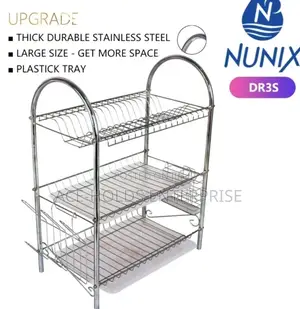 3 Layers Nunix Stainless Steel Three Layers Dish Rack.