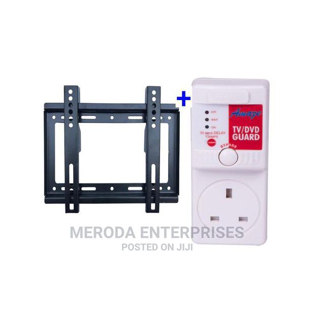 Generic 14"-42" Fixed Wall Bracket With FREE TV Guard - main view