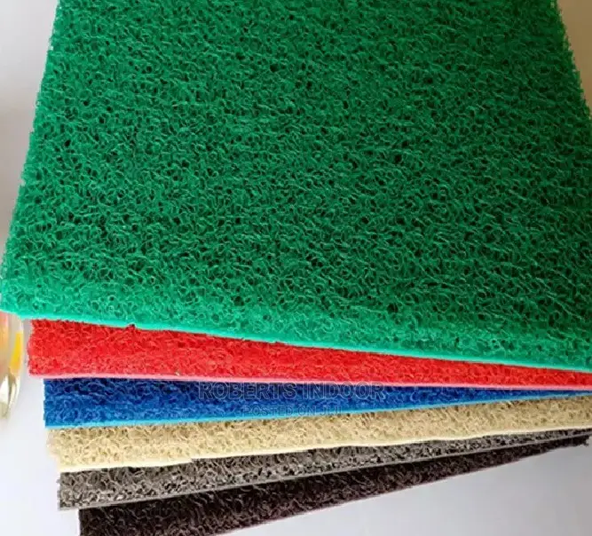 Green Sphaghetti Pvc Coil Mat