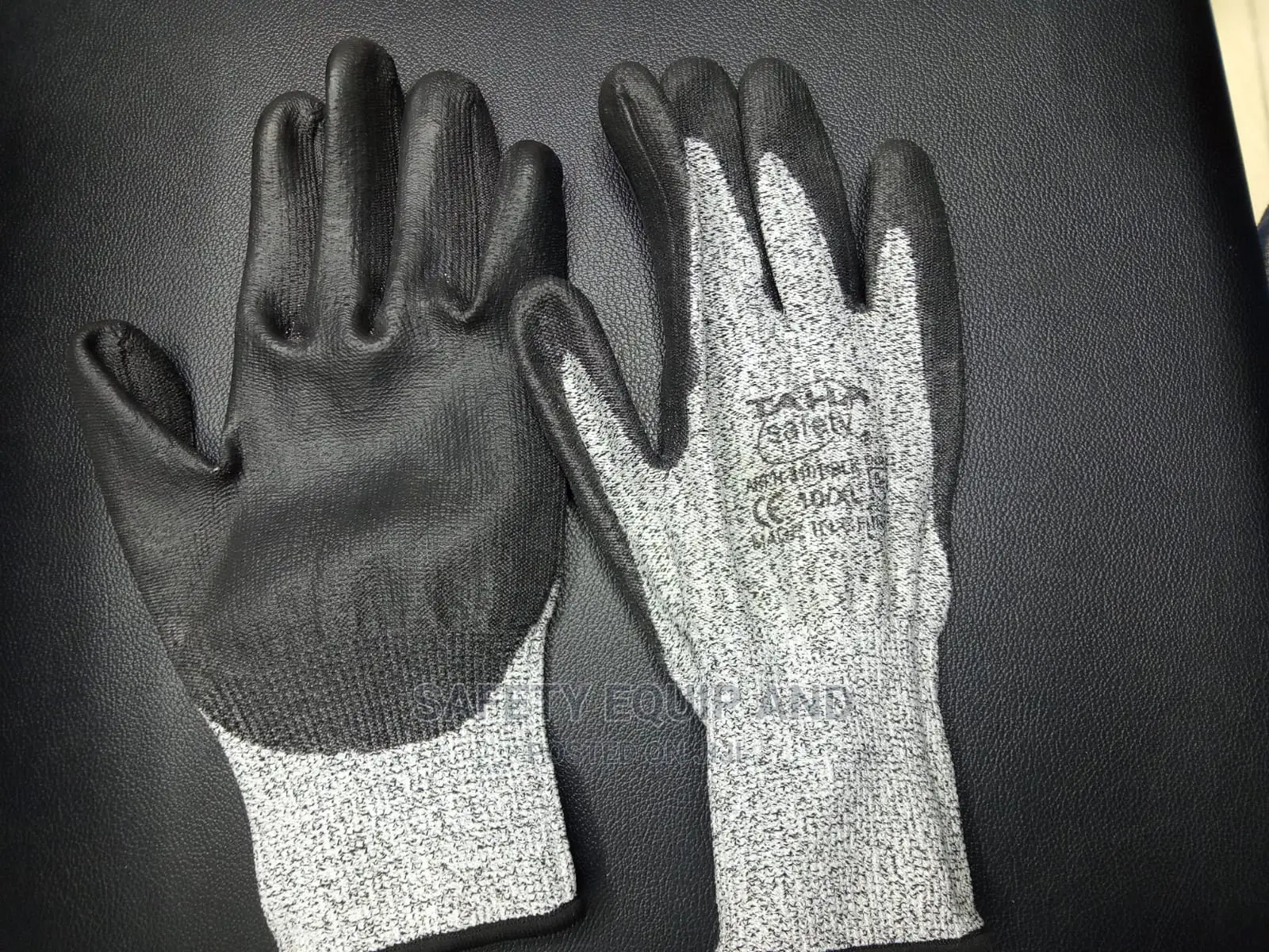 Grey and Black Level Five Cut Resistant Gloves