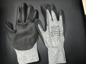 Grey and Black Level Five Cut Resistant Gloves