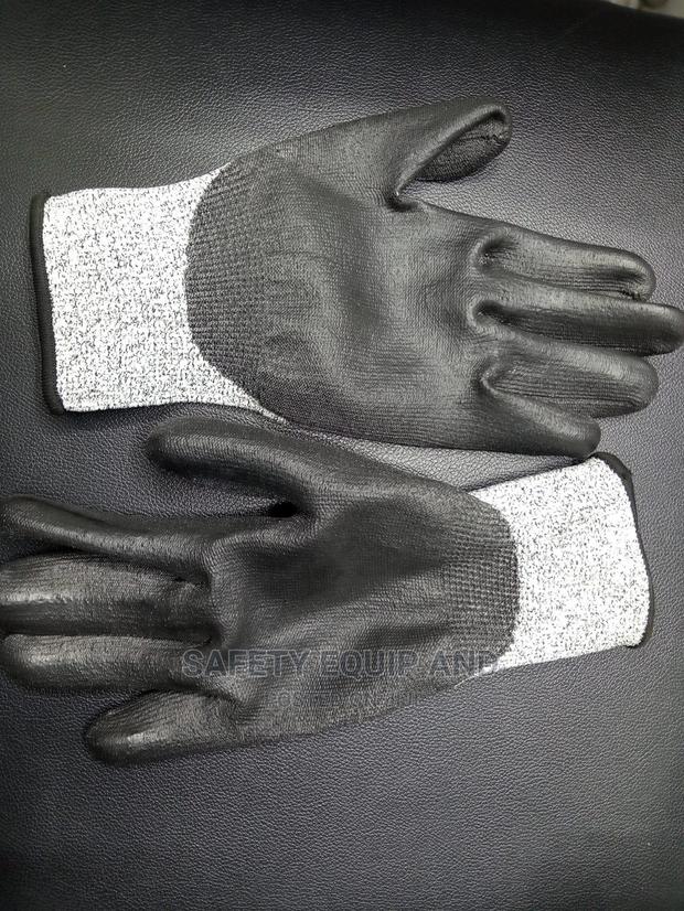 Palm Cut Five Safety Gloves- Black - main view
