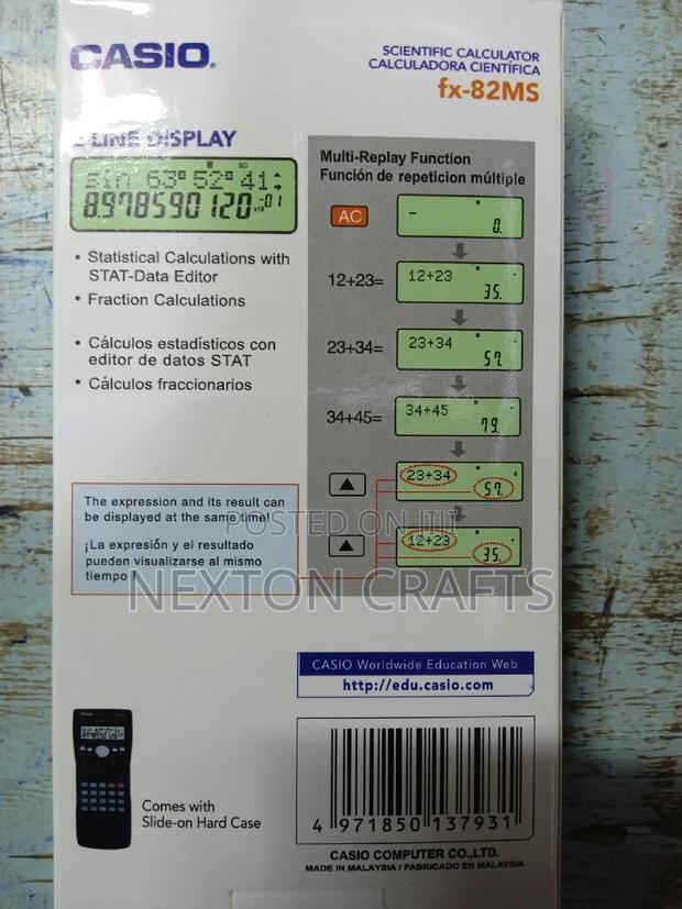 Casio Fx-82ms 2-Line Display Scientific Calculator - thumbnail 4