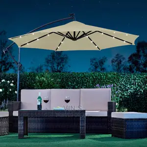 Banana Umbrellas; Solar Led Banana Umbrellas, Cantilever