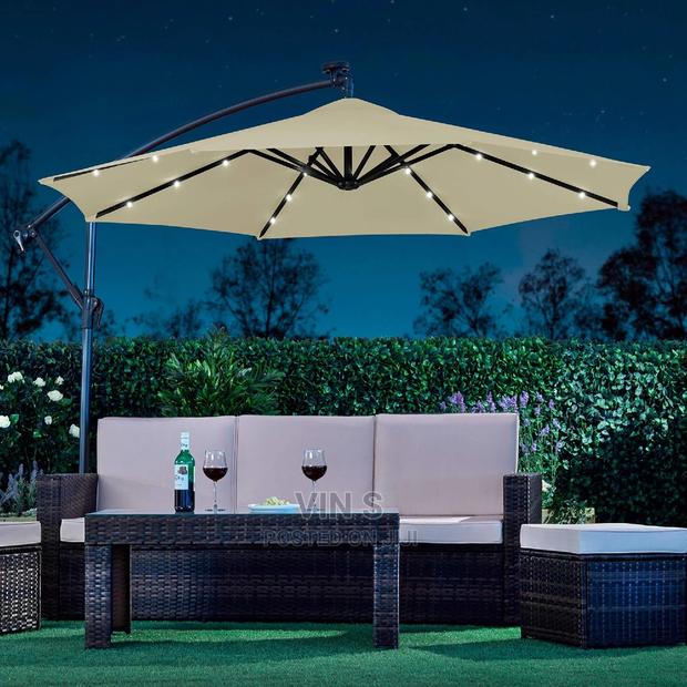 Banana Umbrellas; Solar Led Banana Umbrellas, Cantilever