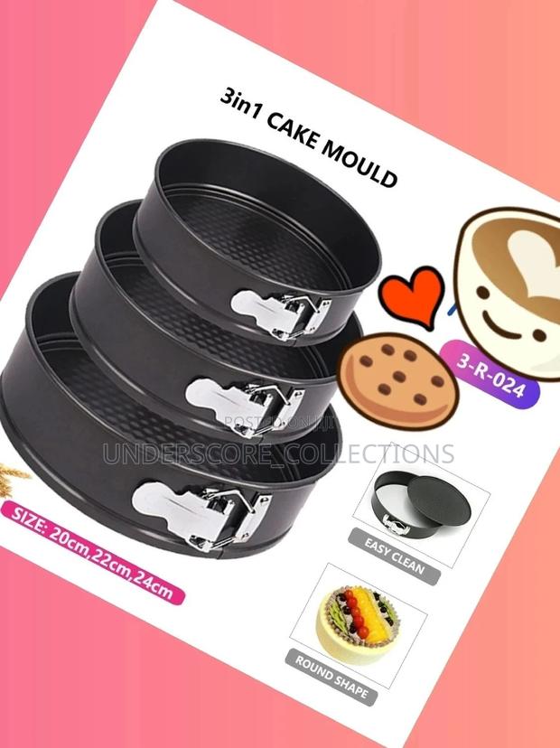 Three Pieces Round Cake Mould - thumbnail 3