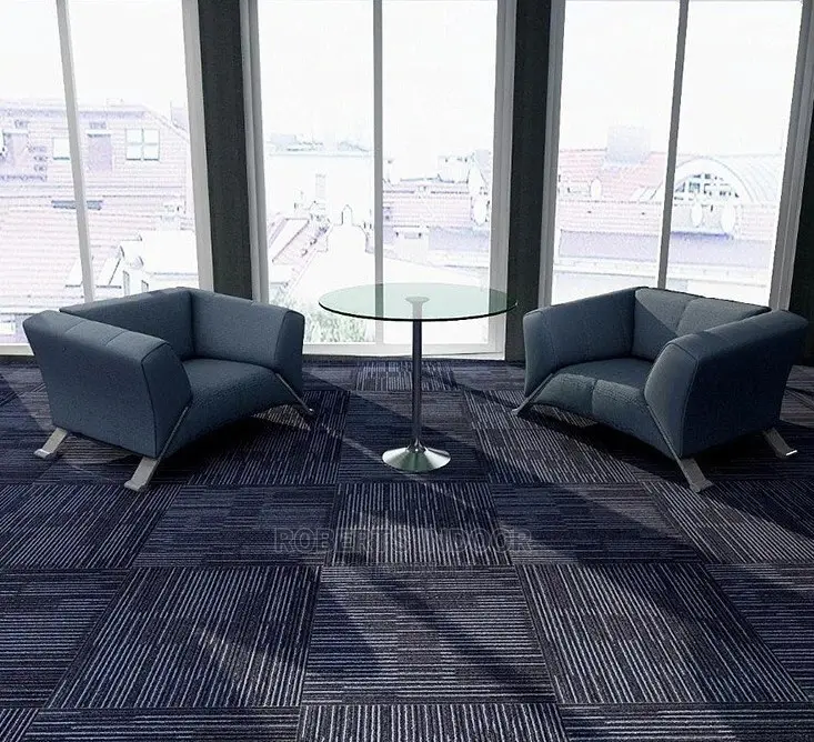 Grey Patterned Carpet Tiles