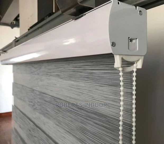 Grey Zebra Office Blinds
