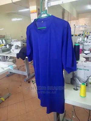 Blue Plain Polyester Tshirts . Good Quality T-Shirts.