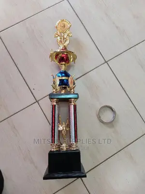 Giant Football Tournament Trophy Gold Black-28"