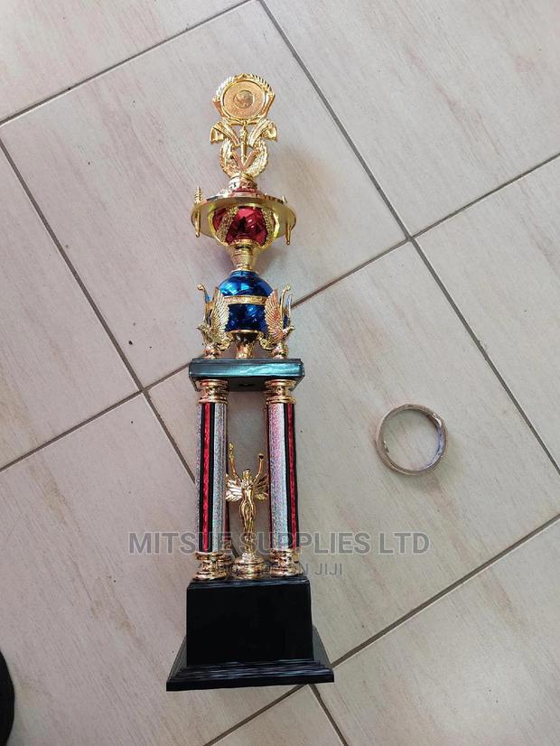 Giant Football Tournament Trophy Gold Black-28"