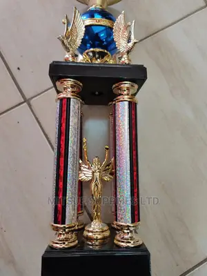 Giant Football Tournament Trophy Gold Black-28"