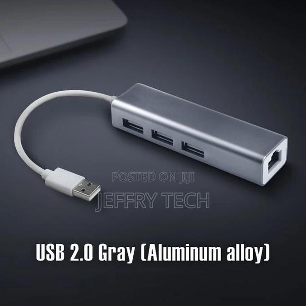 USB Hub 2.0 3 Ports to RJ45 10/100mbps Lan Network USB Ether