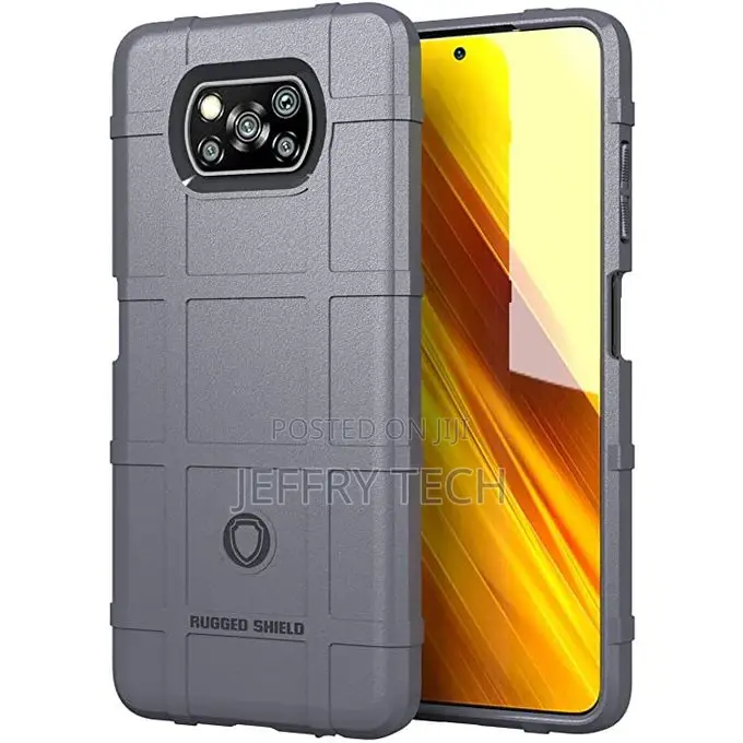 Rugged Silicone Cover Case for Poco X3 Pro