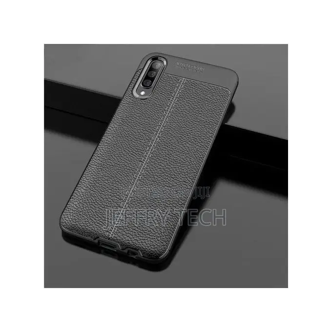 Autofocus Soft Case for Galaxy A50 Litchi Pattern PU Leather