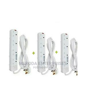 Power King 4 Way Power Extension Cable - White - 3pcs - thumbnail 2