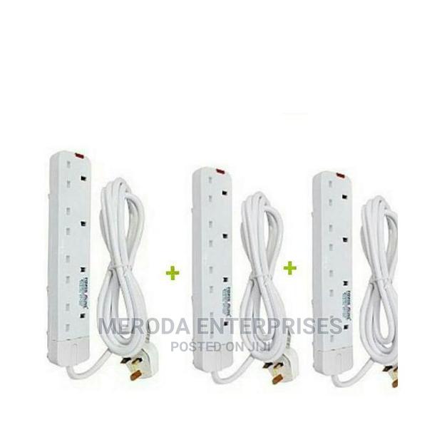 Power King 4 Way Power Extension Cable - White - 3pcs - main view
