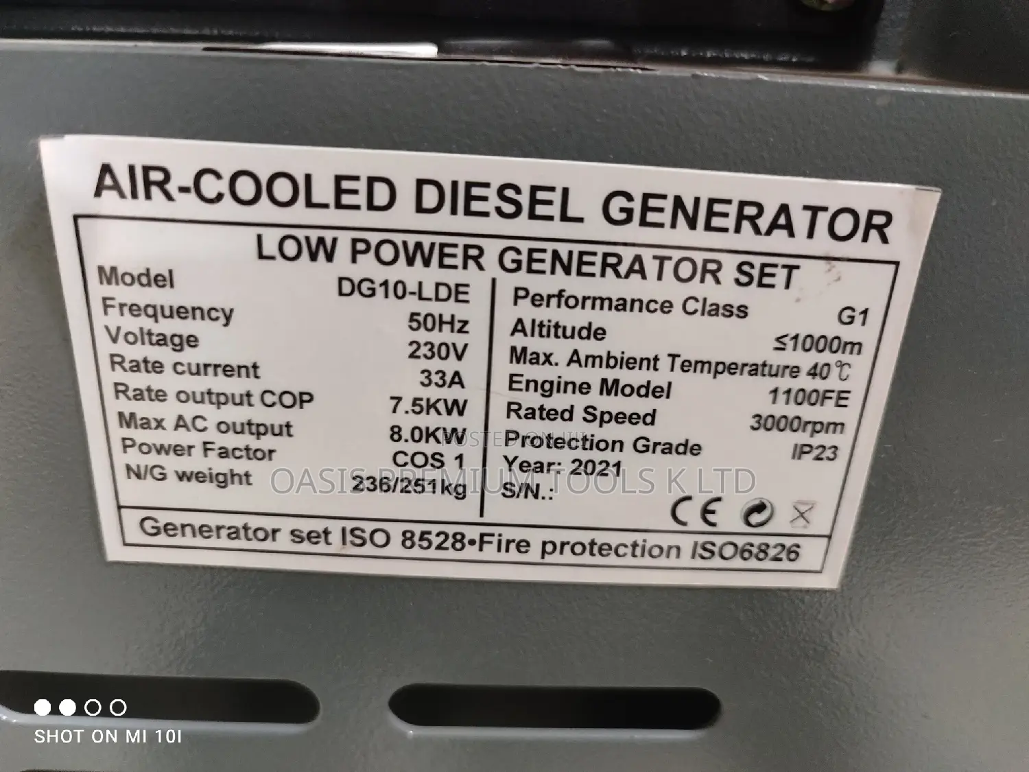 Silent Diesel Generator 10 Kva Germany