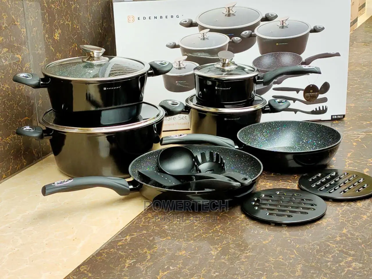 Edenberg Cookware - Black Marble